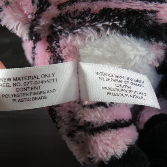 TY Beanie Boos Zoey the Zebra 6" Plush Glam Pink Black Striped Stuffed Animal - Picture 15 of 16